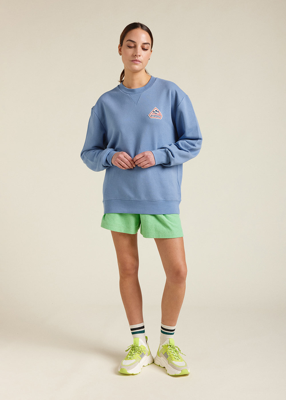 sweat-unisexe-pyrenex-phase-coronet-blue-coton-bio image 2
