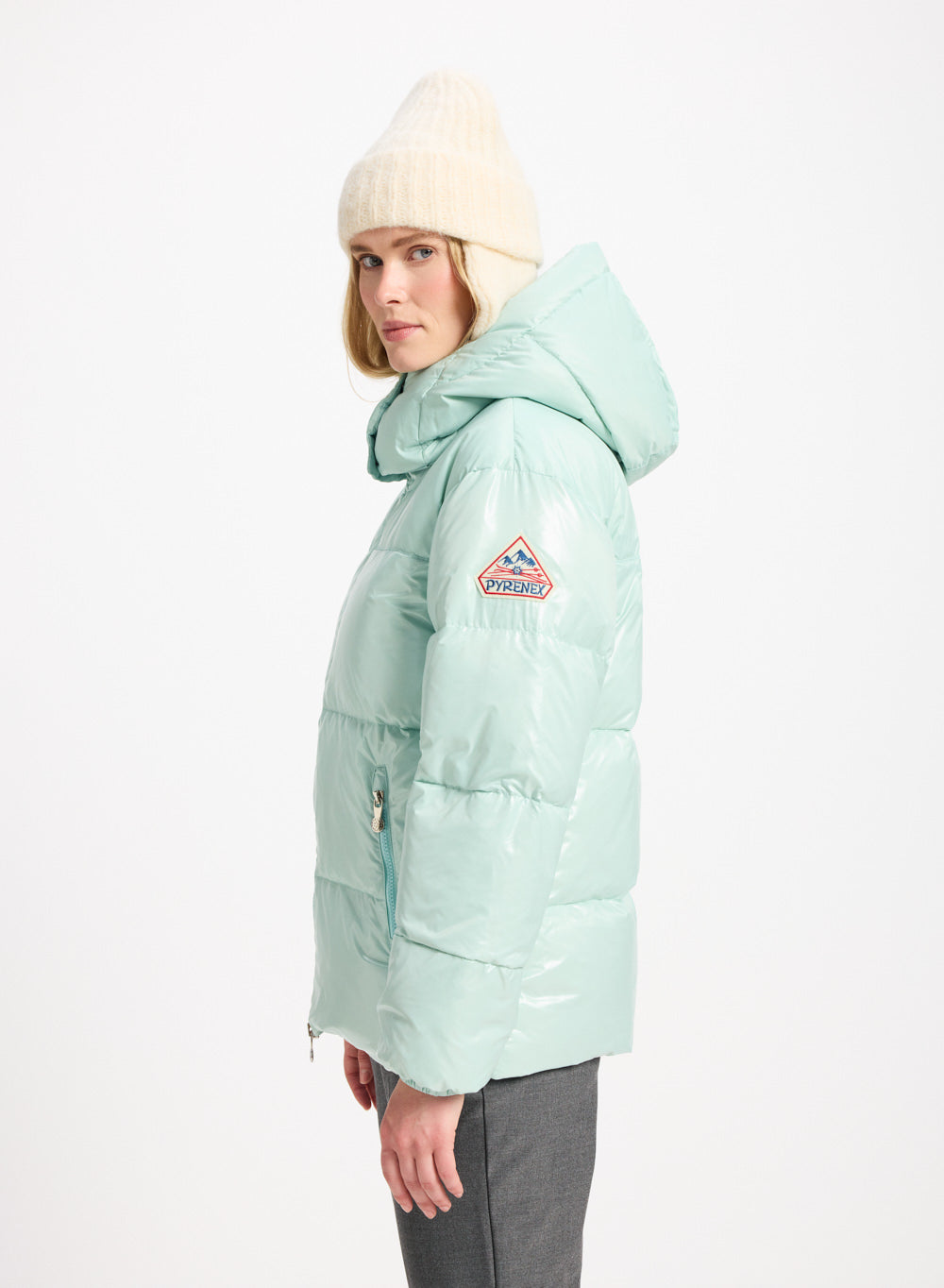 pyrenex-lively-doudoune-brillante-femme-vert-d-eau image 3
