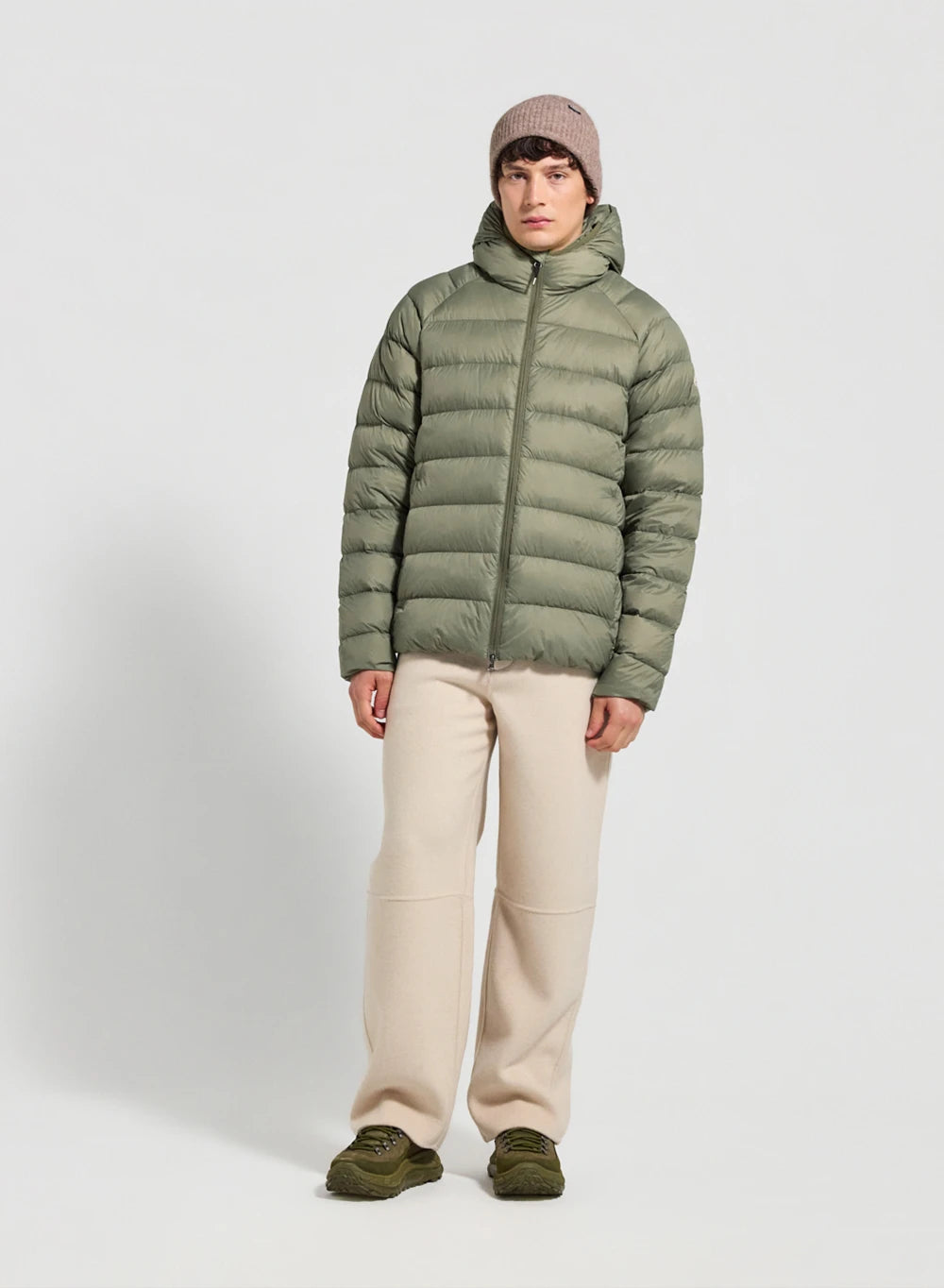 doudoune-capuche-homme-pyrenex-arial-kaki-clair-l-g-re image 2