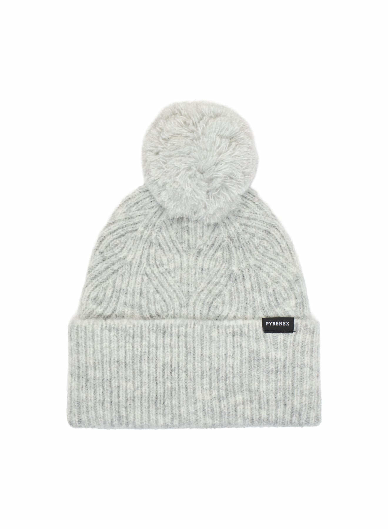 pyrenex-elur-bonnet-pompon-gris-clair image 2