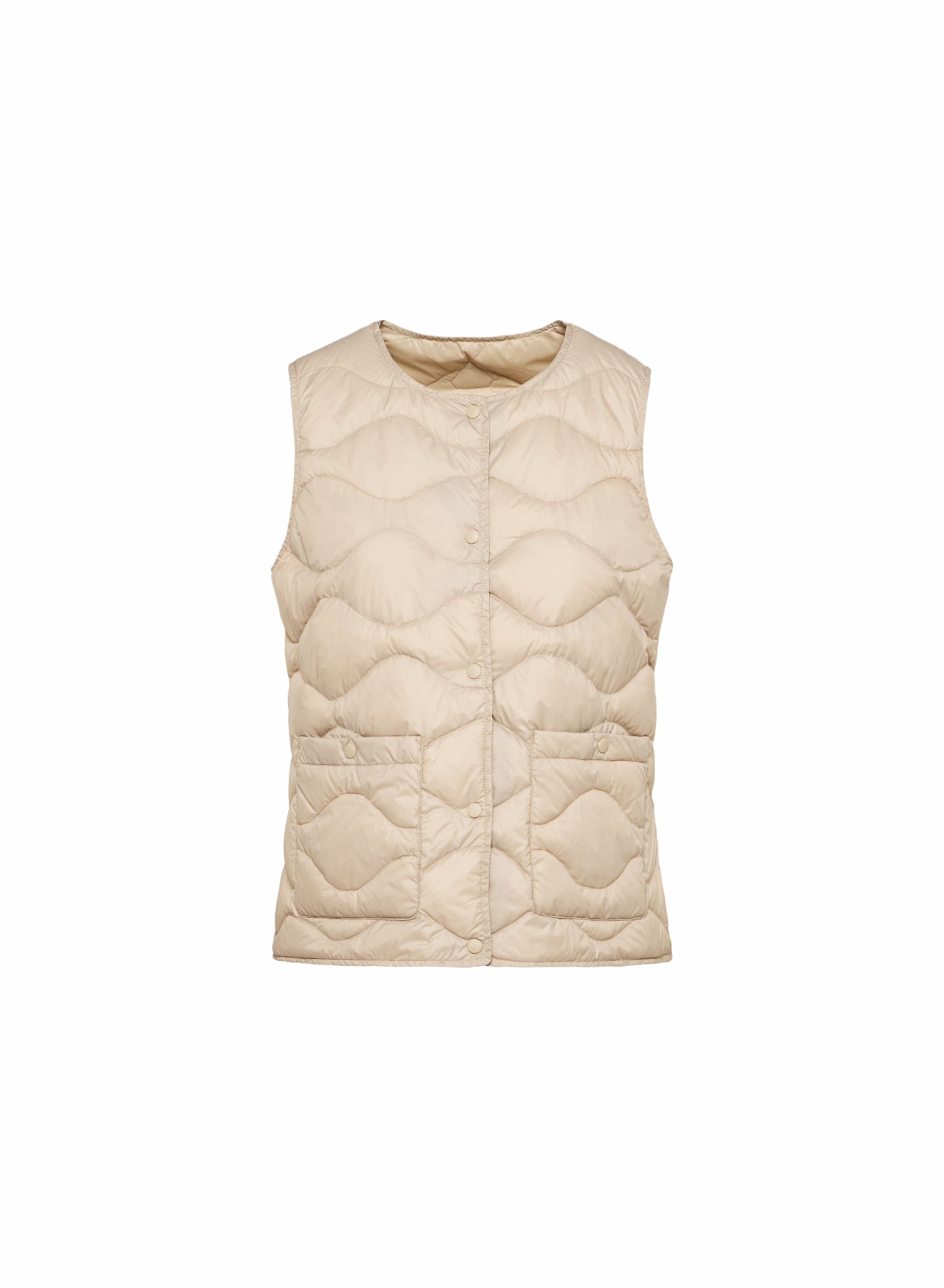pyrenex-orite-vest-doudoune-sans-manches-femme-beige image 4