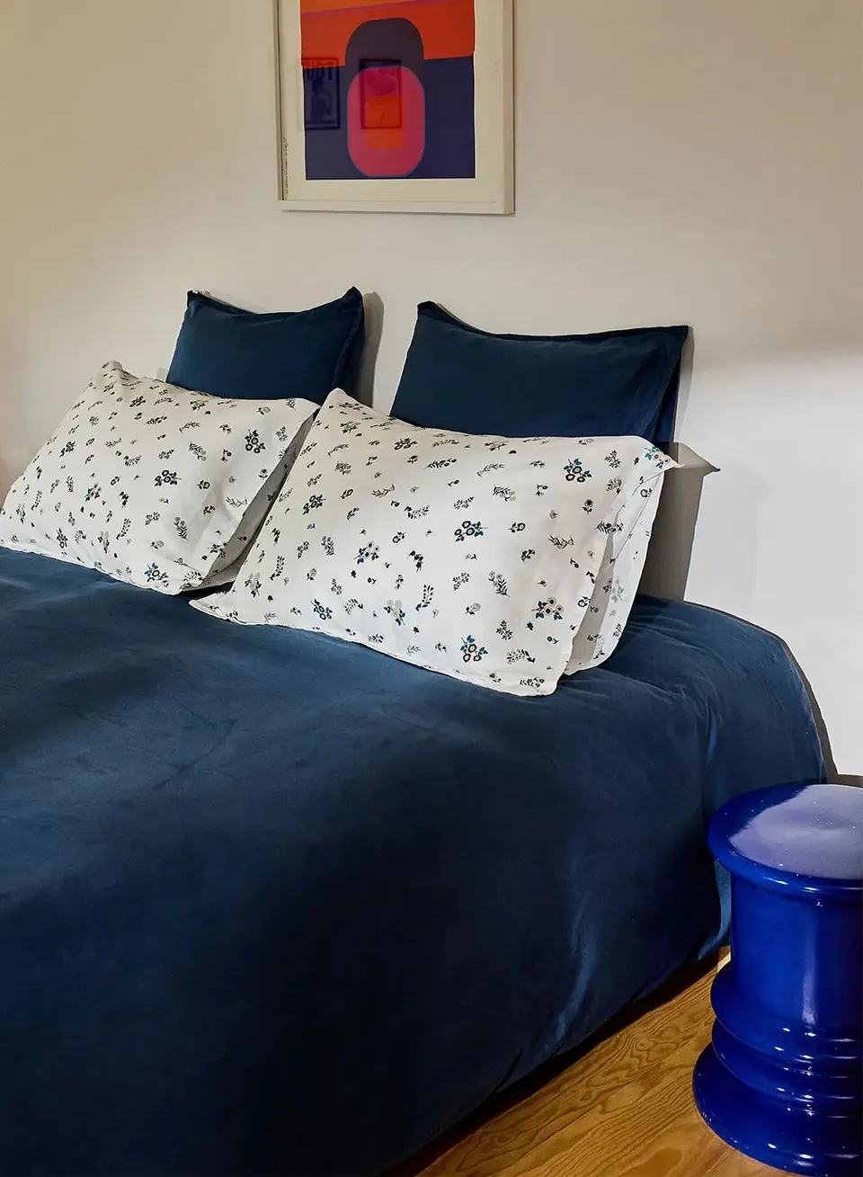 pyrenex-lily-housse-de-couette-en-coton-bio-et-tencel-lyocell-bleu-encre image 1