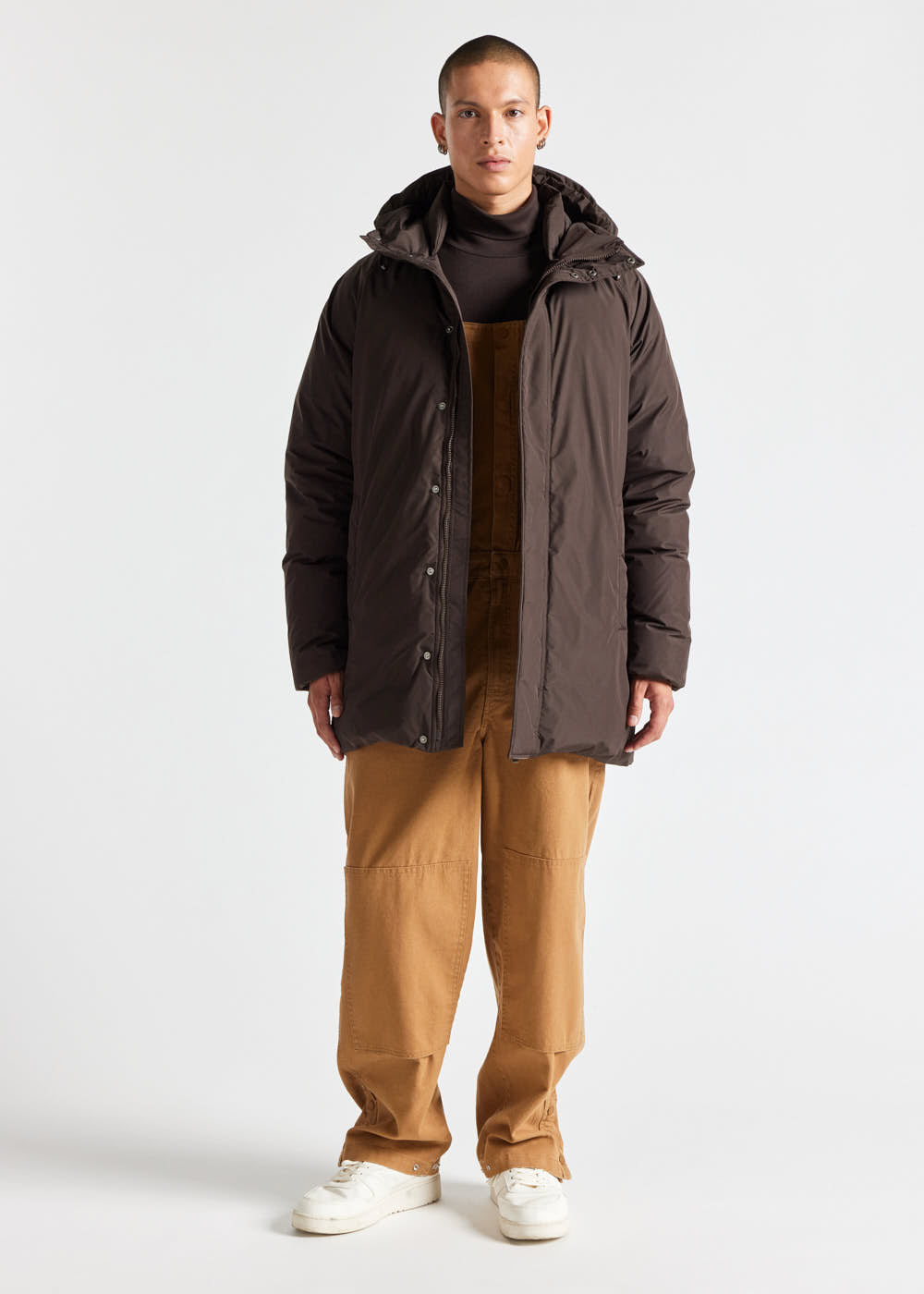 pyrenex-spark-parka-capuche-homme-marron-duvet image 2