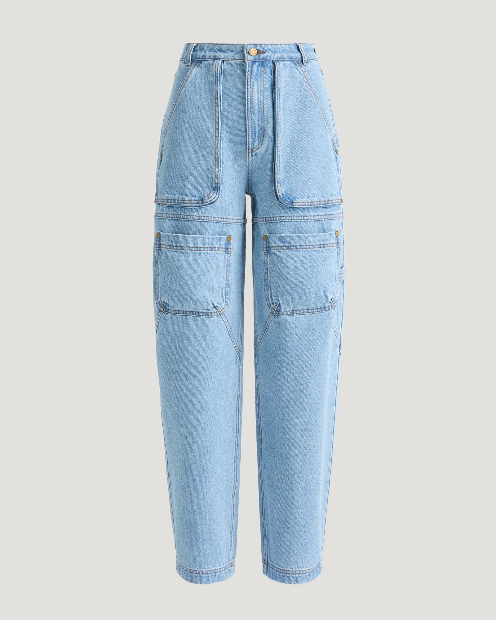 kanuk-kiamika-pantalon-cargo-en-denim-jambe-ballon-femme image 2