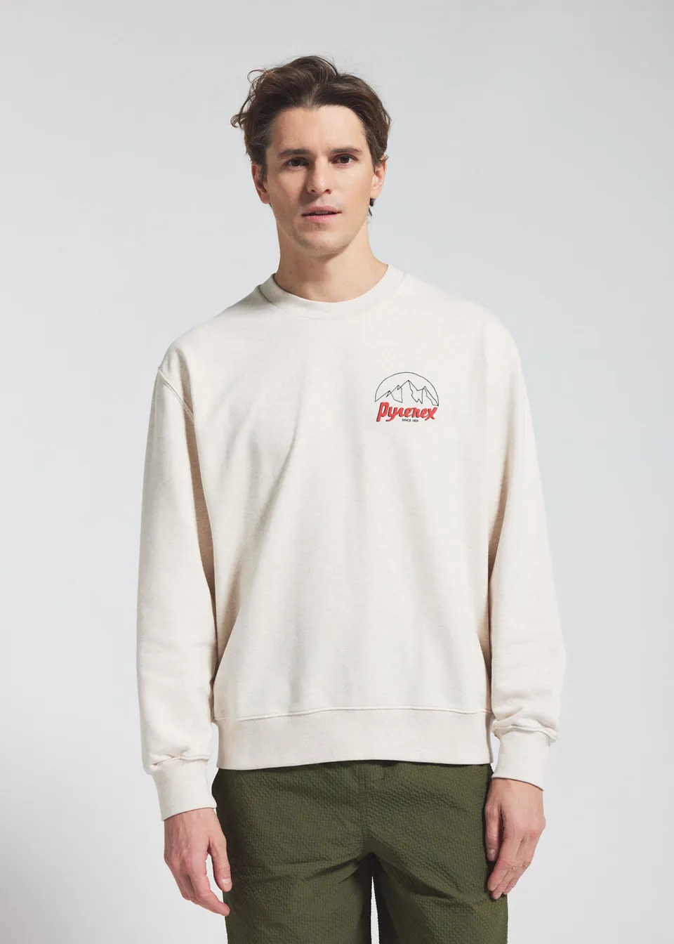 pyrenex-cliff-sweatshirt-unisexe-coton-bio-cr-me image 1