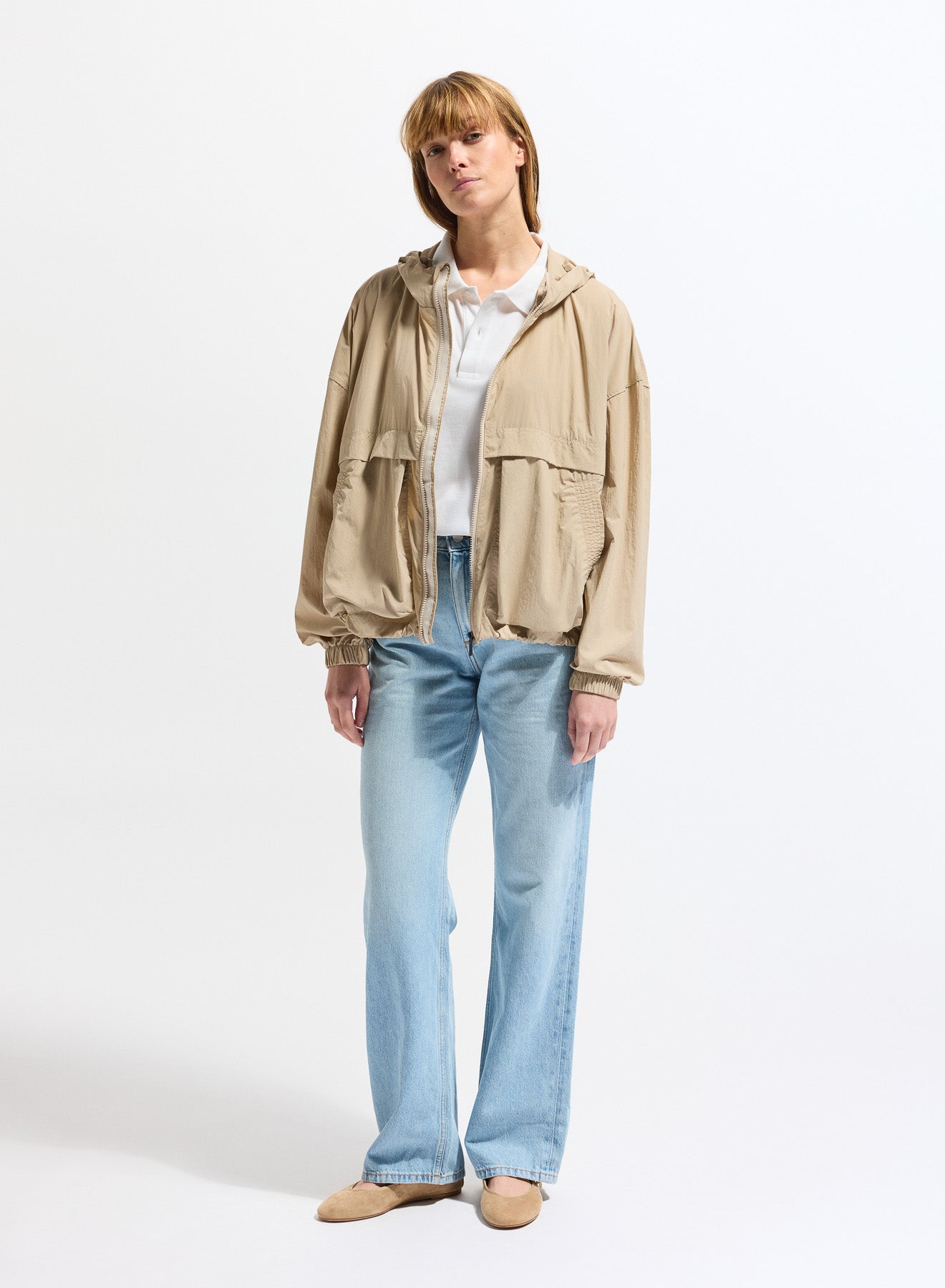 coupe-vent-court-femme-pyrenex-yoko-recycl-taupe image 2