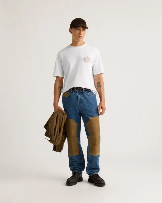 kanuk-pantalon-gatineau-homme-denim-droit-patchs-charpentier image 1