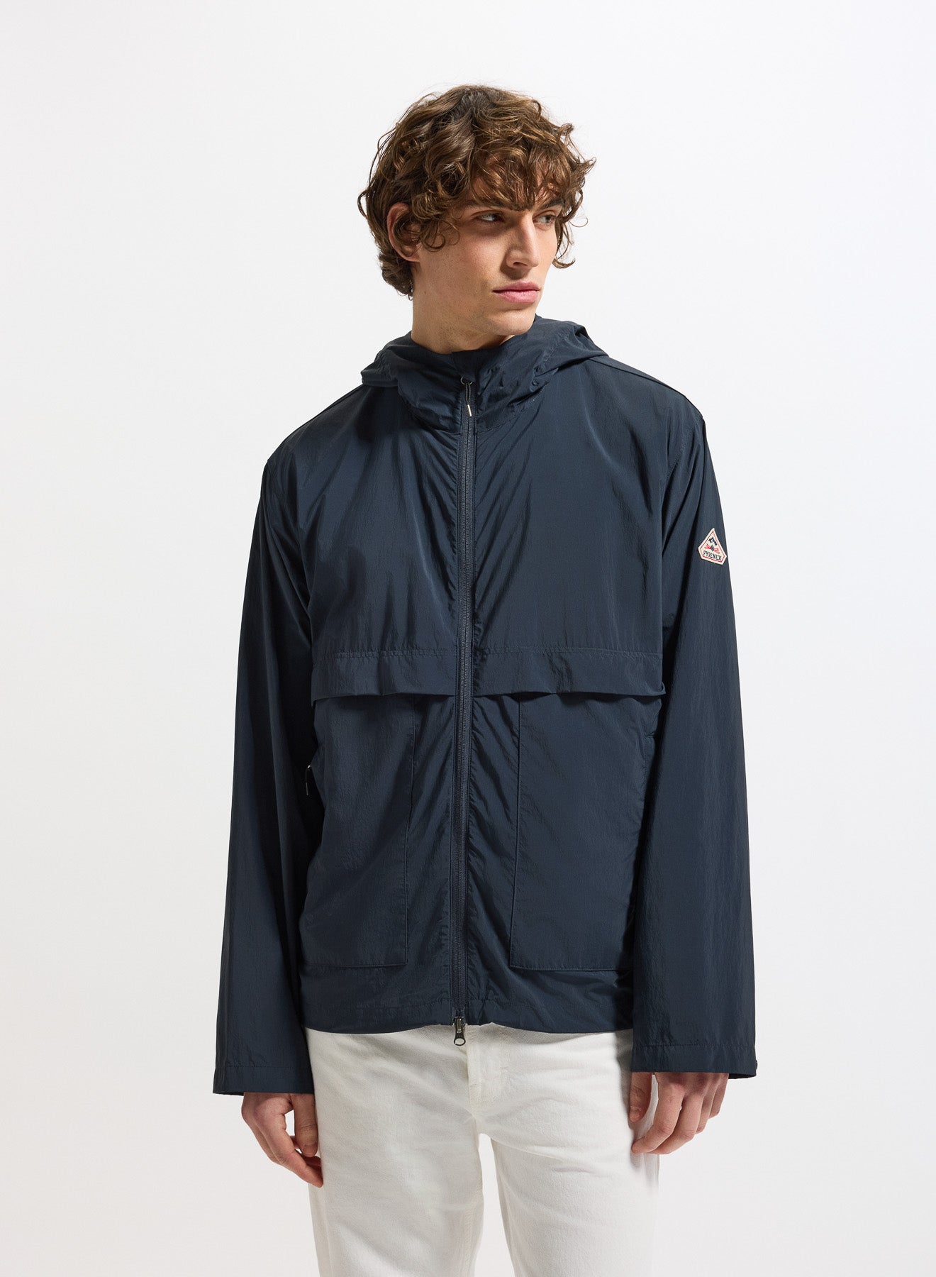 coupe-vent-unisexe-capuche-pyrenex-soulere-bleu-marine image 1