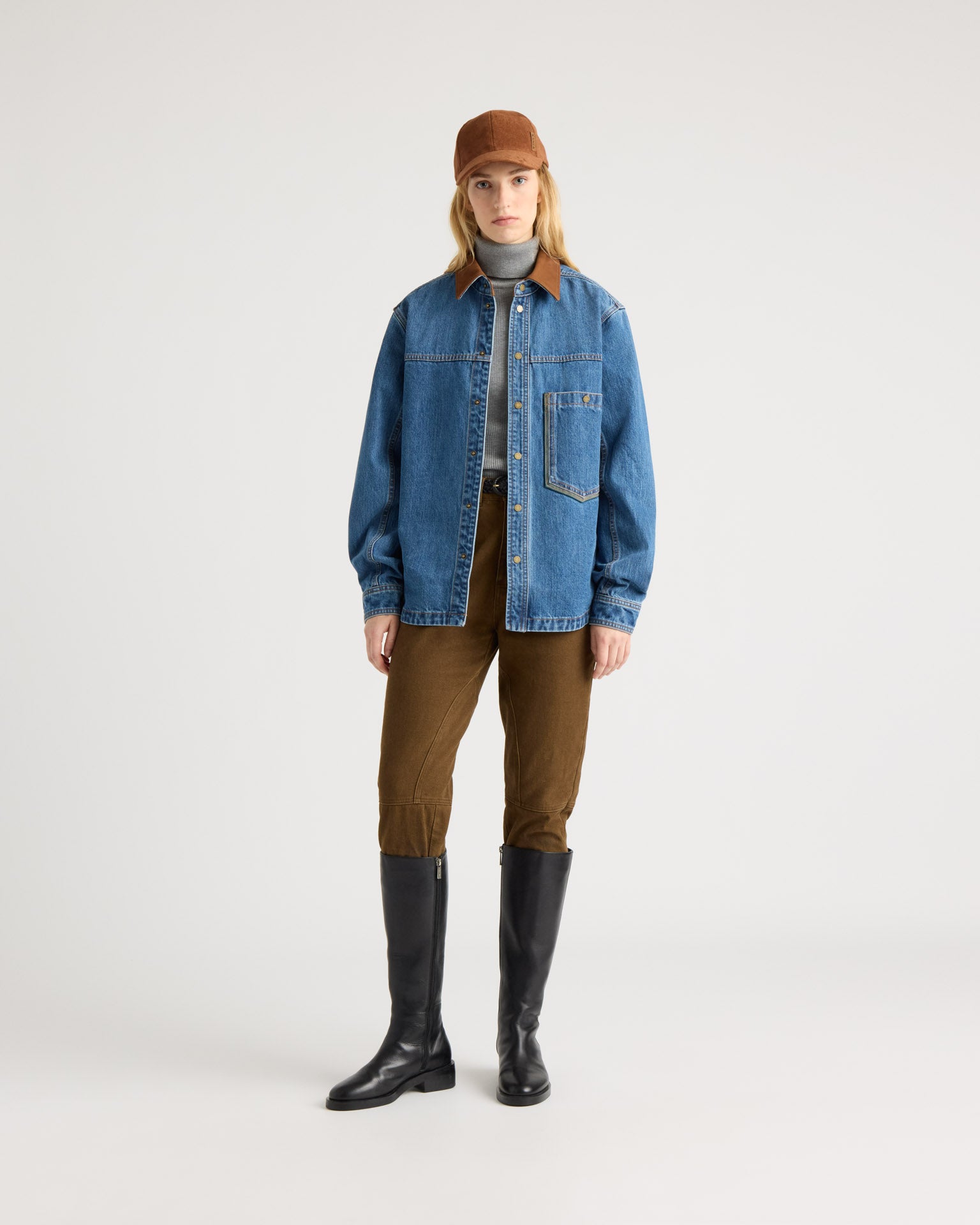kanuk-brisebois-surchemise-en-jean-et-nubuck image 6