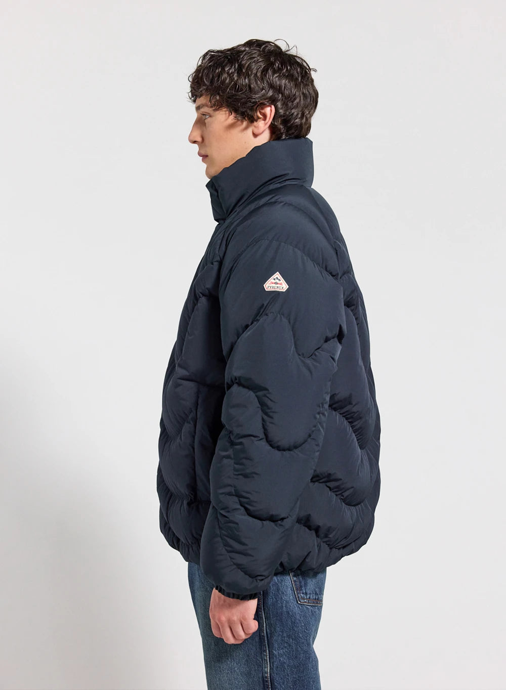 pyrenex-cairns-doudoune-unisexe-bleu-fonc-demi-zip image 3