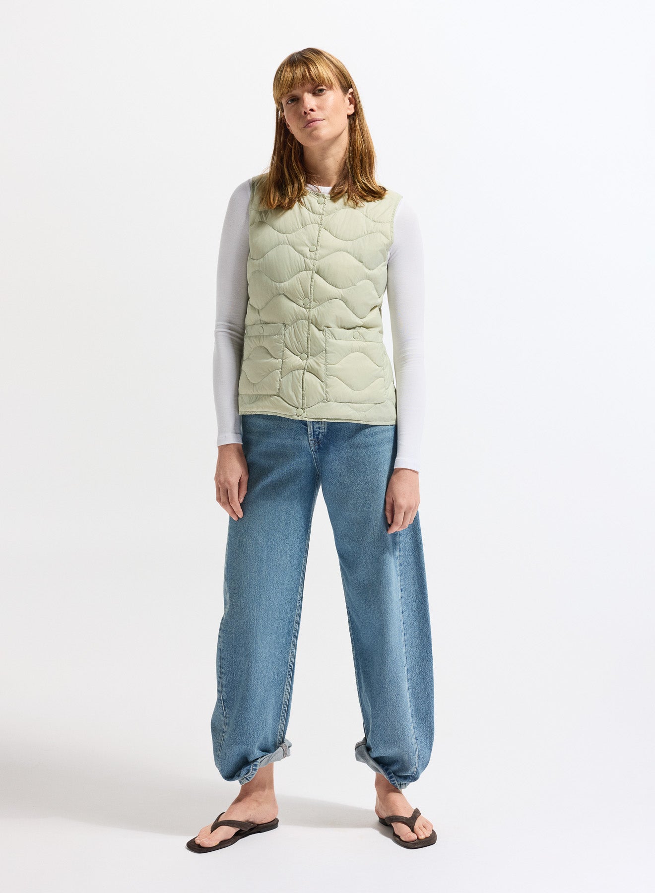 gilet-sans-manches-femme-pyrenex-orite-vest-vert-pastel-ultra-l-ger image 6