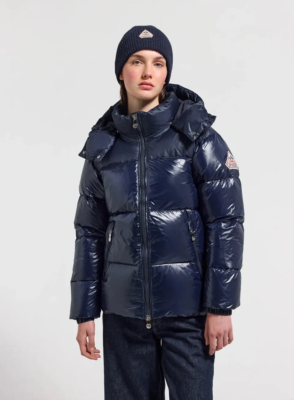 pyrenex-doudoune-lively-femme-bleu-marine-brillante image 1