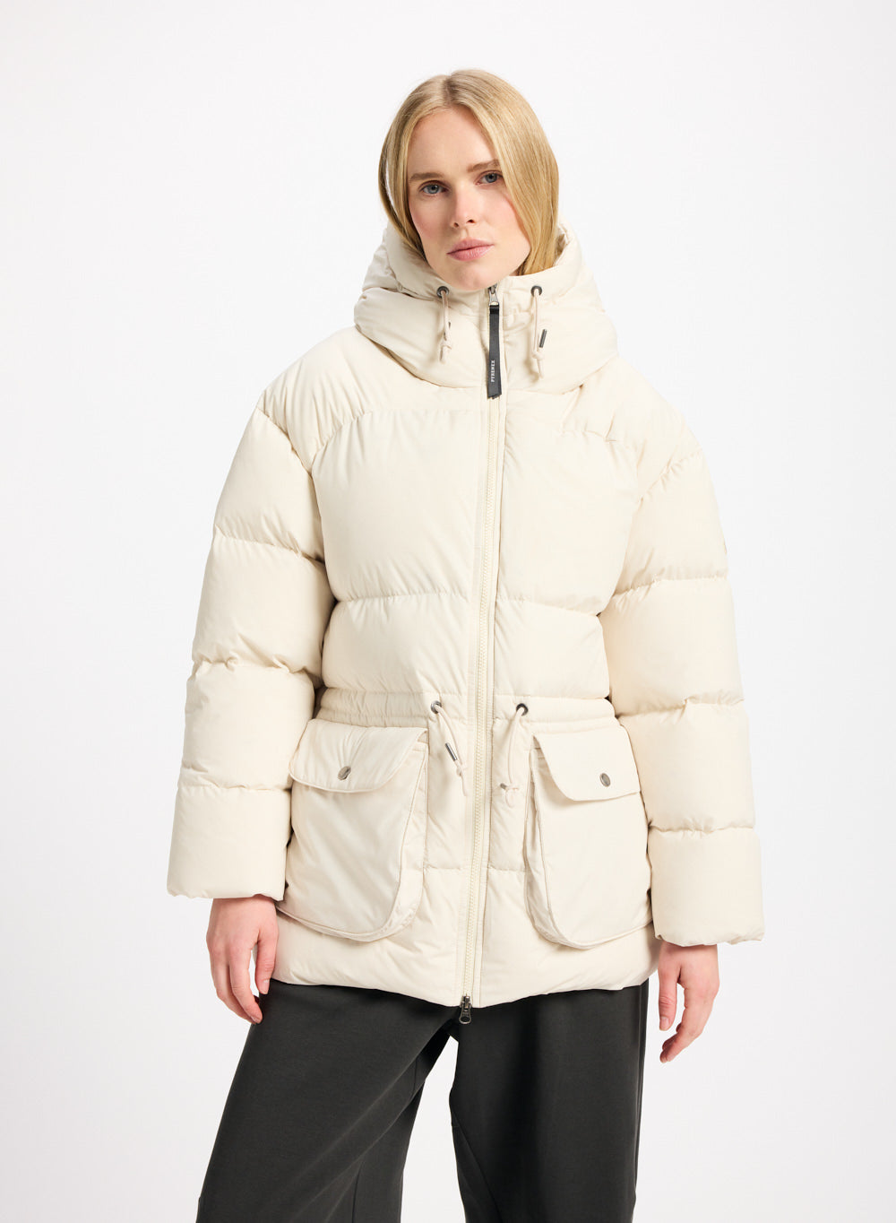 pyrenex-aule-doudoune-hiver-capuche-femme-ivoire image 1