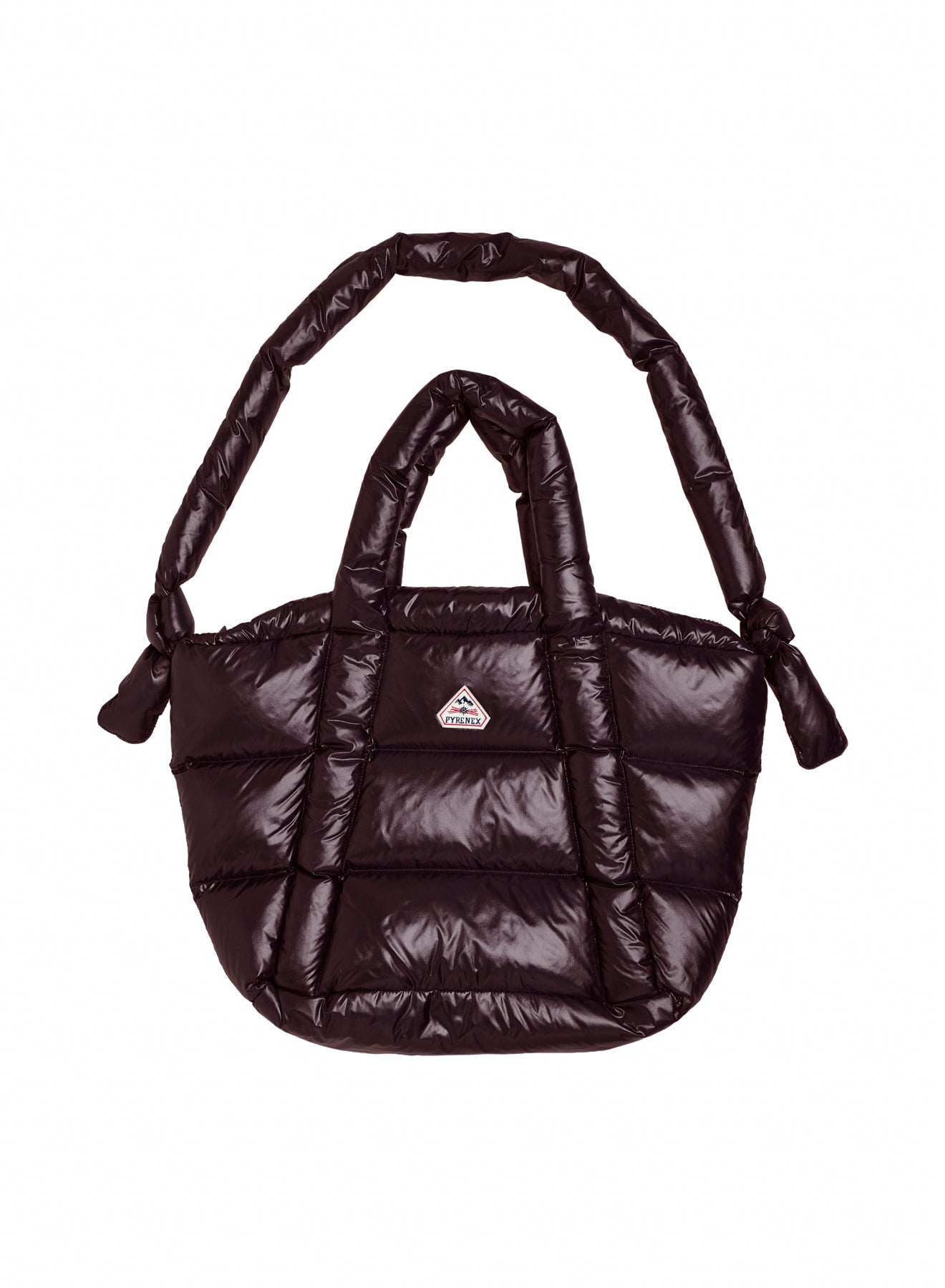 pyrenex-hollow-sac-cabas-matelass-duvet-marron-fonc image 2