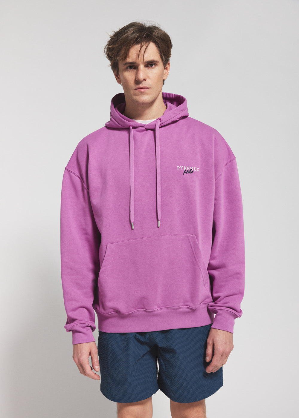 pyrenex-sierra-pullover-unisexe-capuche-coton-bio-violet image 2