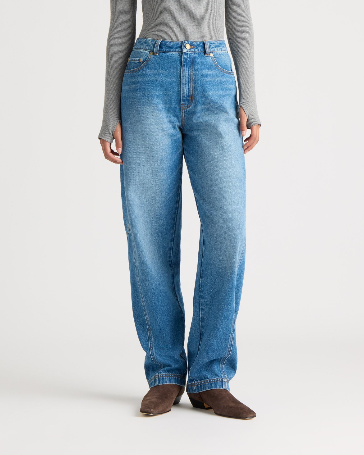 kanuk-garnier-jean-taille-haute-jambe-large-femme image 3