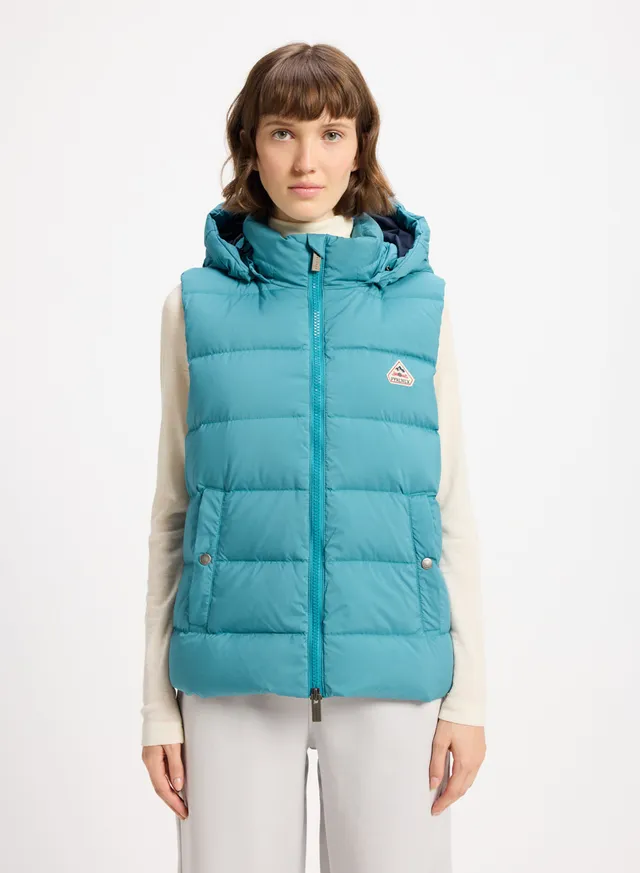 pyrenex-spoutnic-doudoune-sans-manches-femme-capuche-amovible-bleu-turquoise image 1