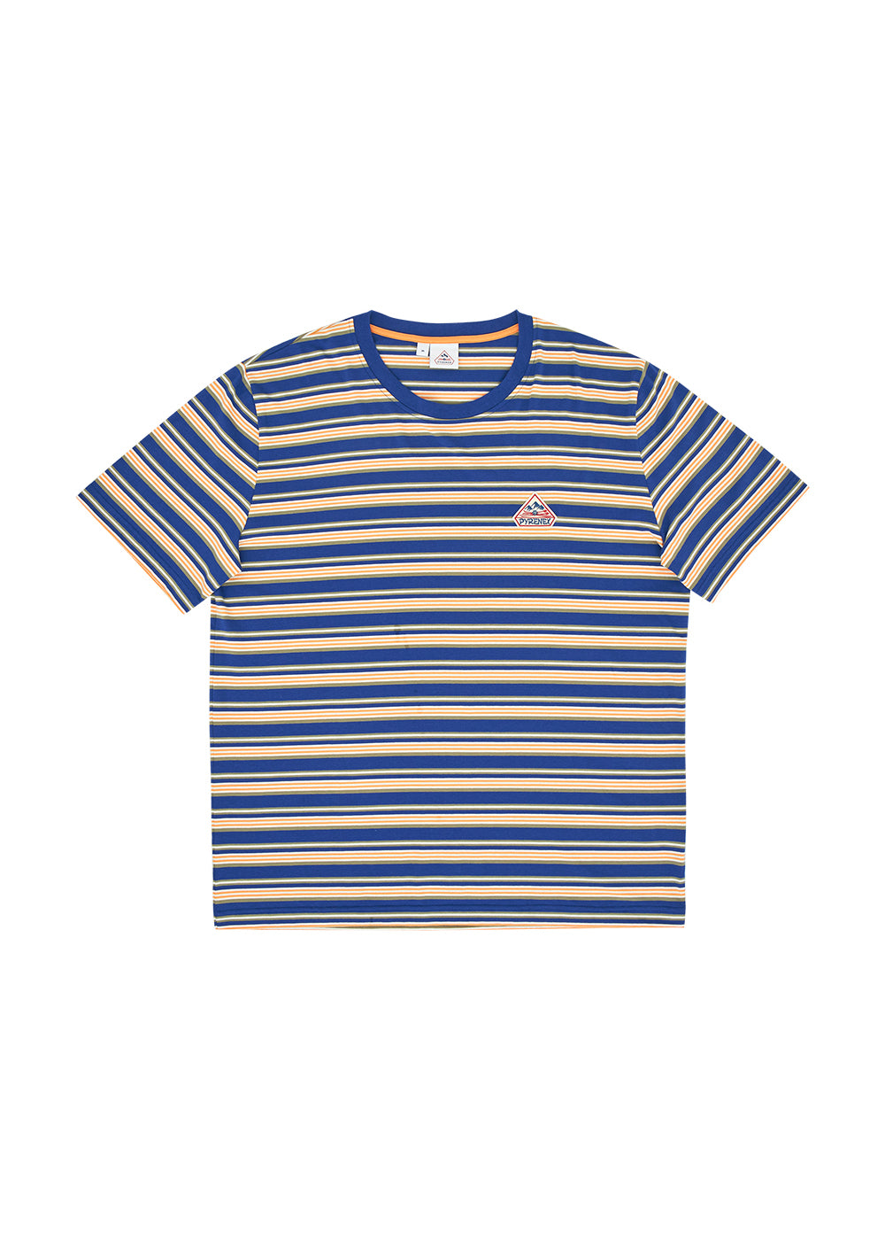 pyrenex-horizon-t-shirt-unisexe-rayures-coton-bio-blue-print image 7