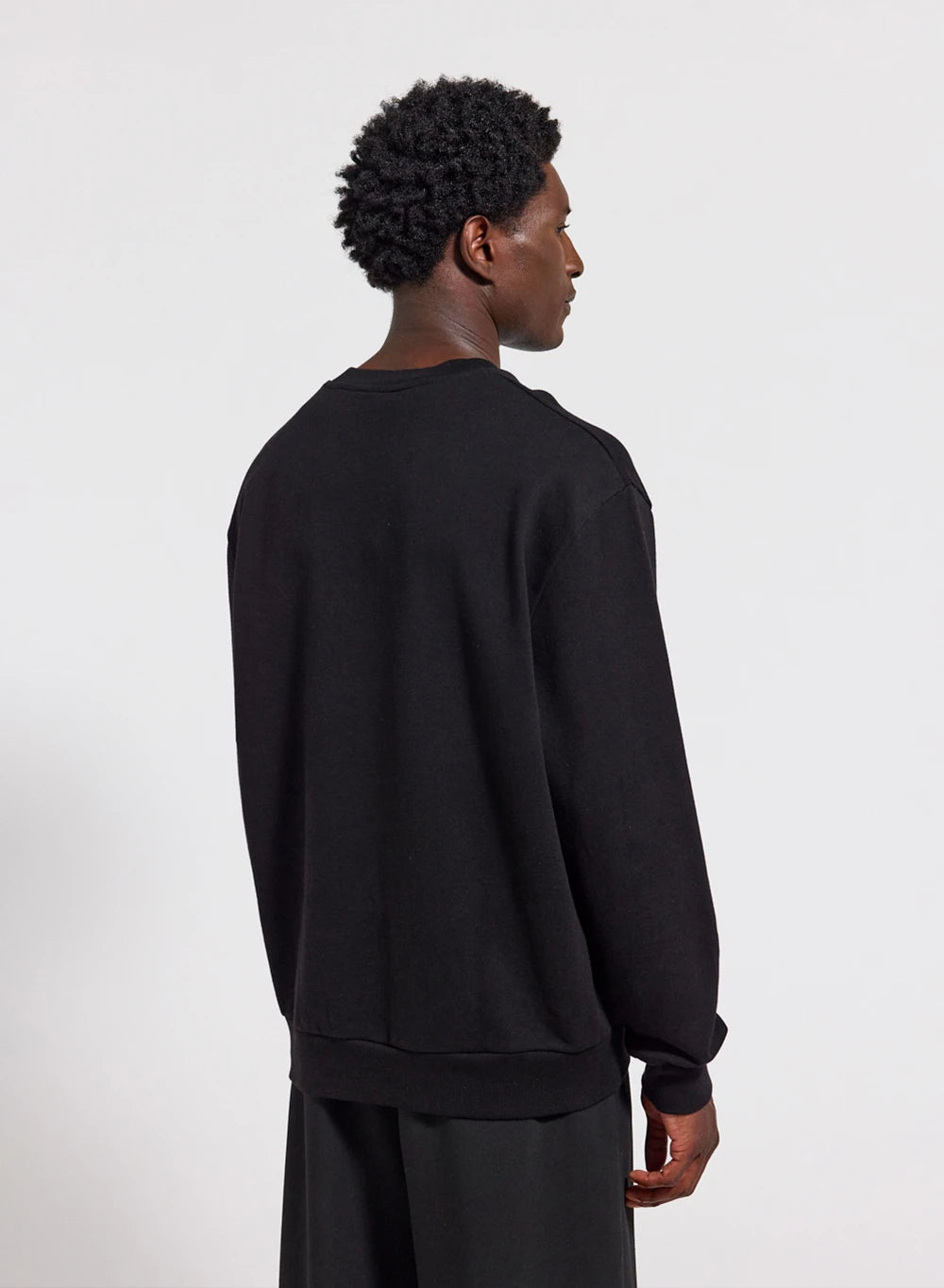 pyrenex-phase-sweat-col-rond-unisexe-en-coton-bio-noir image 3