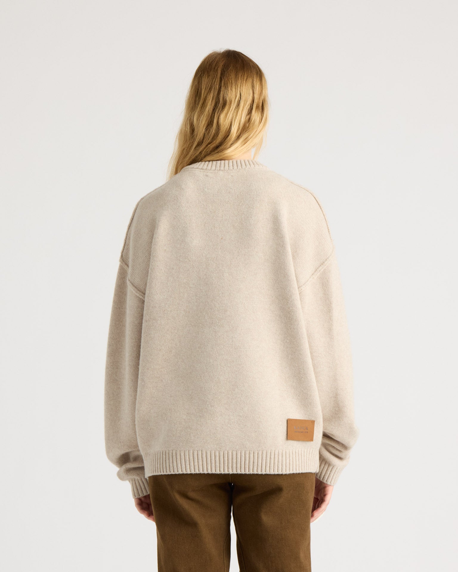 kanuk-flocon-pull-col-rond-logo-harfang-homme image 8