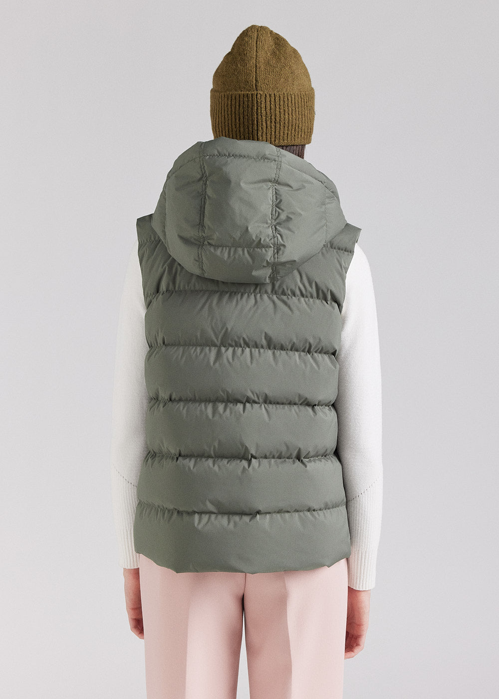 pyrenex-spoutnic-doudoune-sans-manches-femme-capuche-amovible-deep-khaki image 4