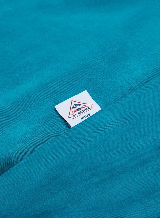 pyrenex-lily-drap-housse-bleu-paon-coton-bio-et-tencel image 1