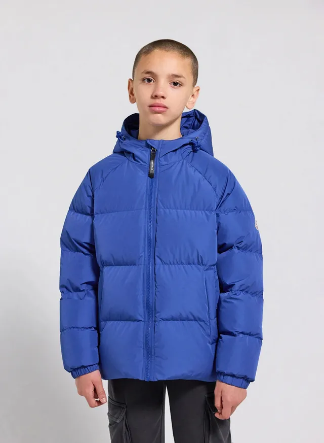 doudoune-enfant-unisexe-capuche-pyrenex-sten-smooth-bleue-mat image 1