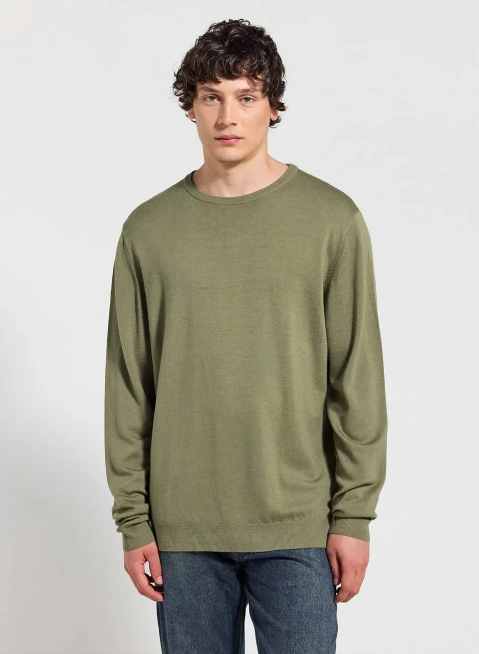 pyrenex-omhet-pull-homme-col-rond-laine-m-rinos-kaki image 1