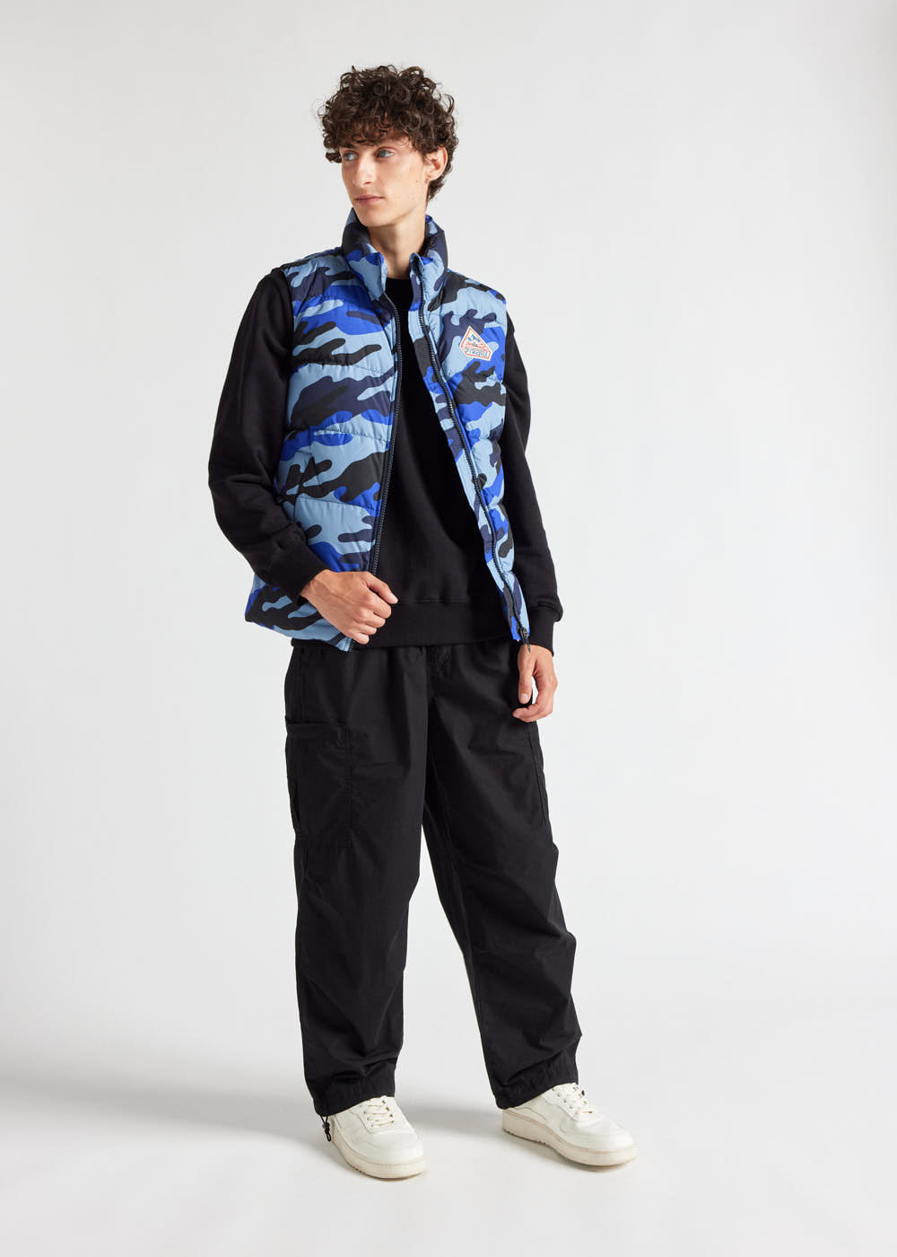 pyrenex-john-gilet-sans-manche-unisexe-camo-blue-print image 2