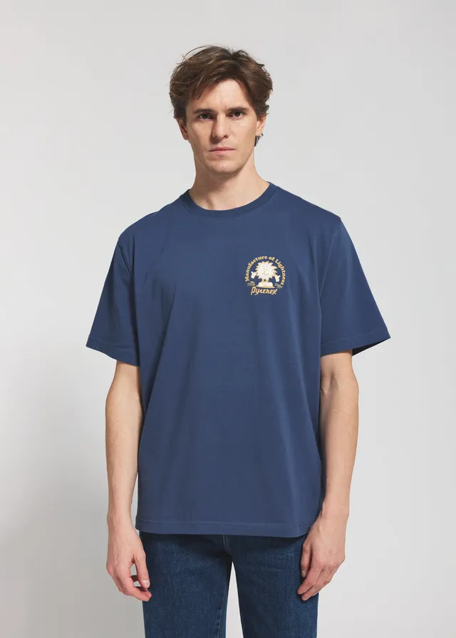 pyrenex-mfg-tee-t-shirt-unisexe-coton-biologique-bleu image 1