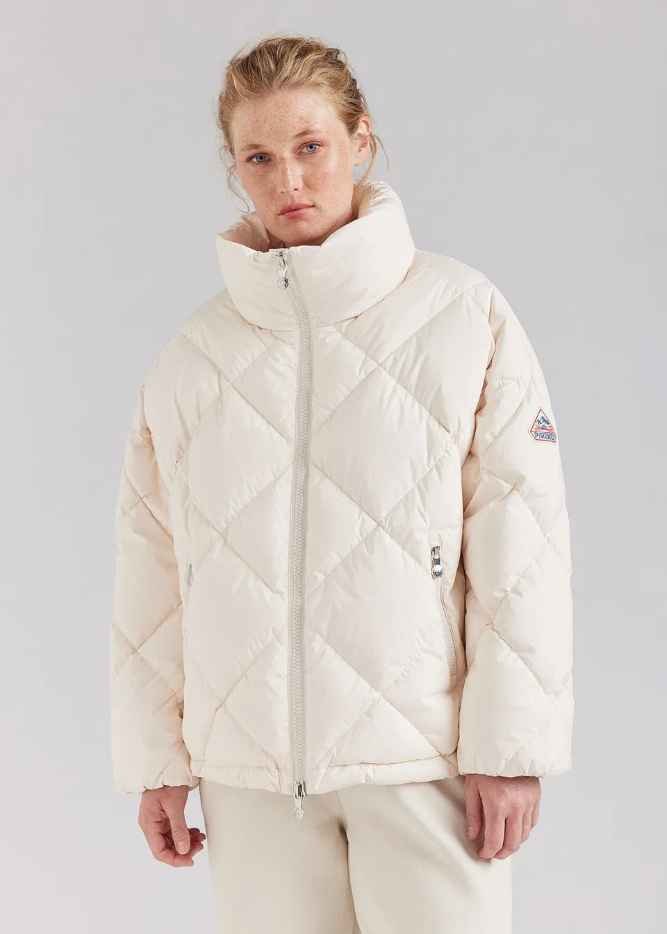 pyrenex-adele-doudoune-oversize-femme-col-enveloppant-chalk image 1
