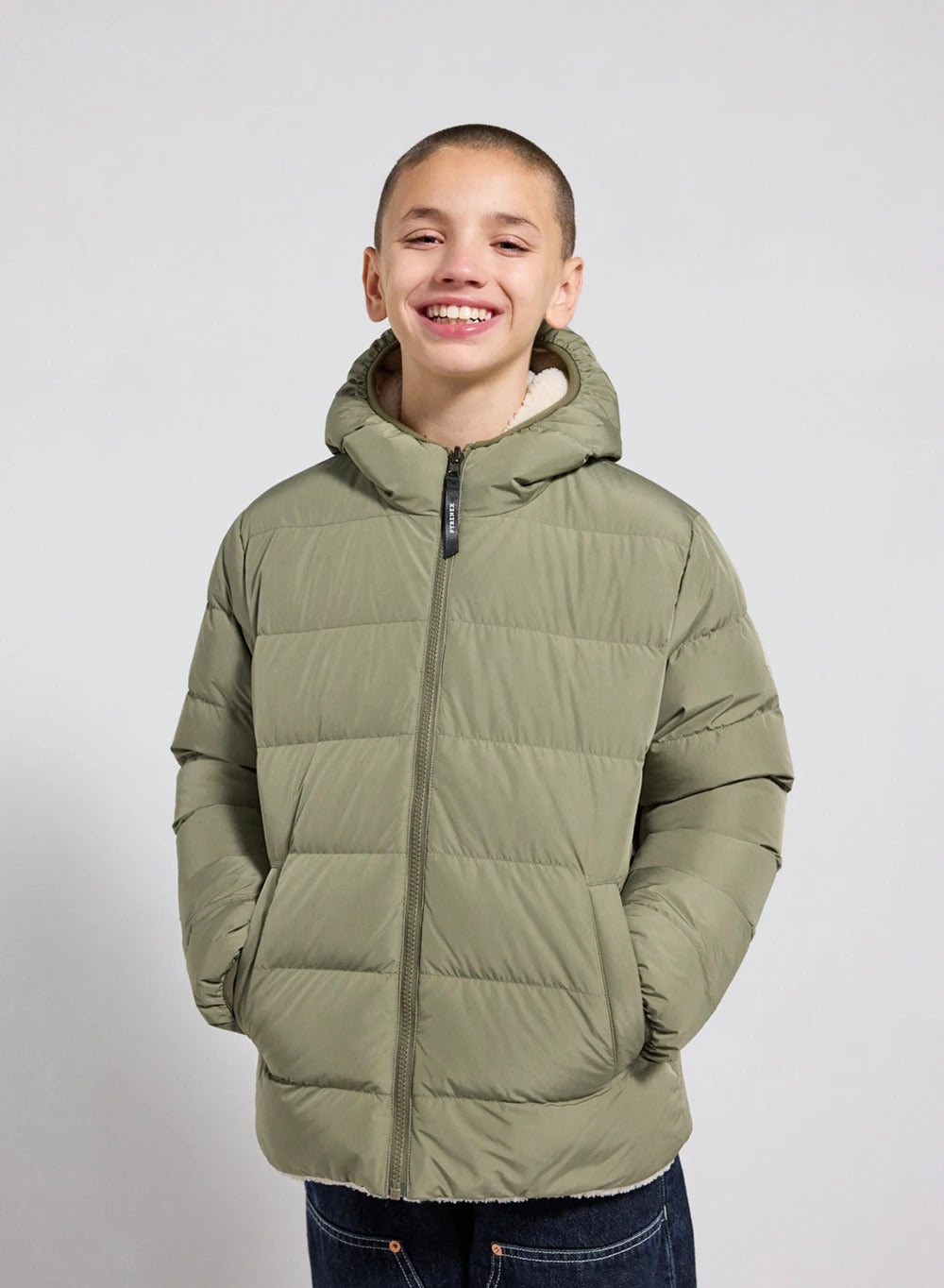 pyrenex-keylinn-doudoune-r-versible-enfant-kaki-clair-sherpa image 3