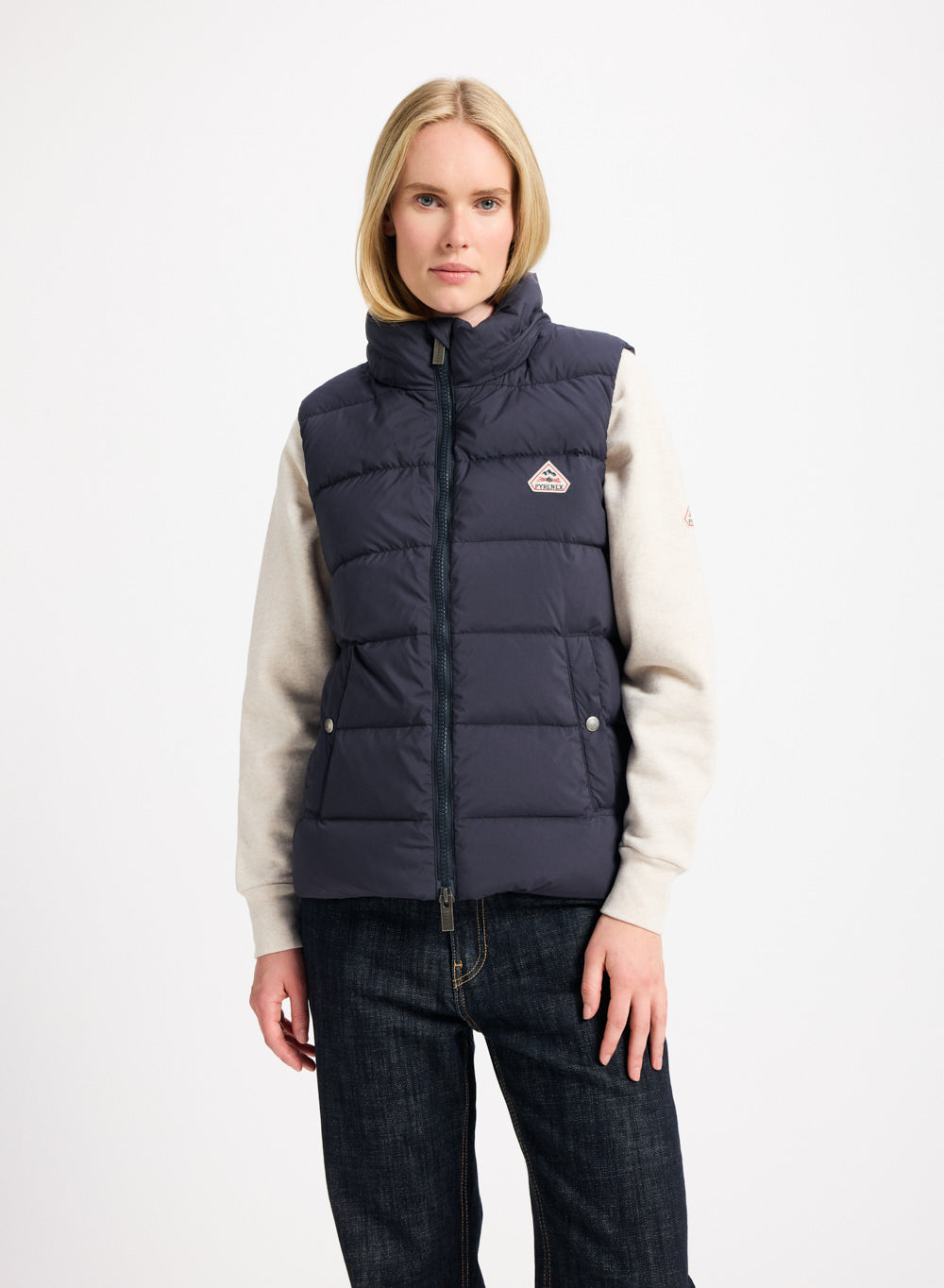 doudoune-sans-manches-femme-capuche-amovible-pyrenex-spoutnic-bleu-fonc image 5