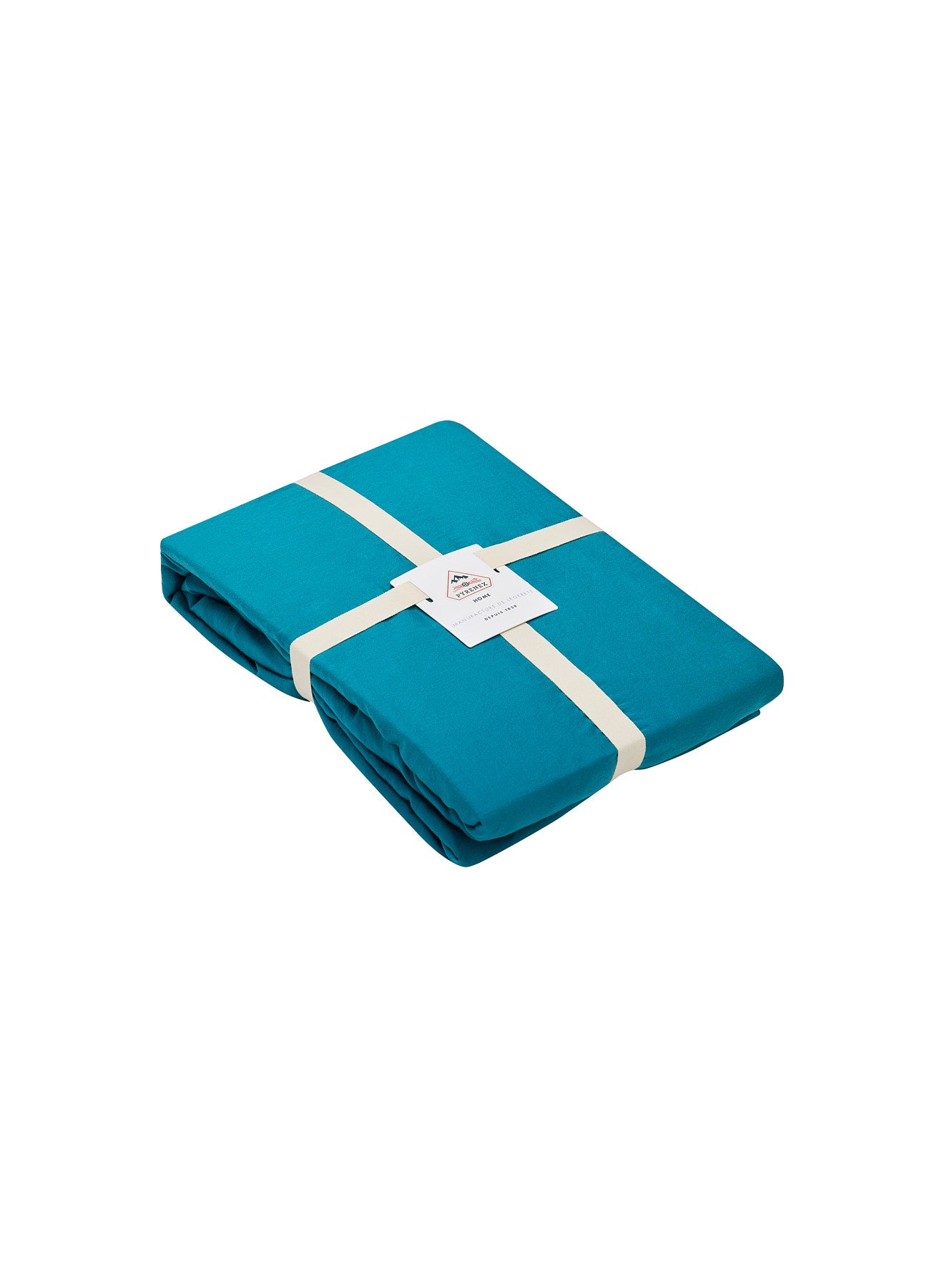 pyrenex-lily-drap-housse-bleu-paon-coton-bio-et-tencel image 2