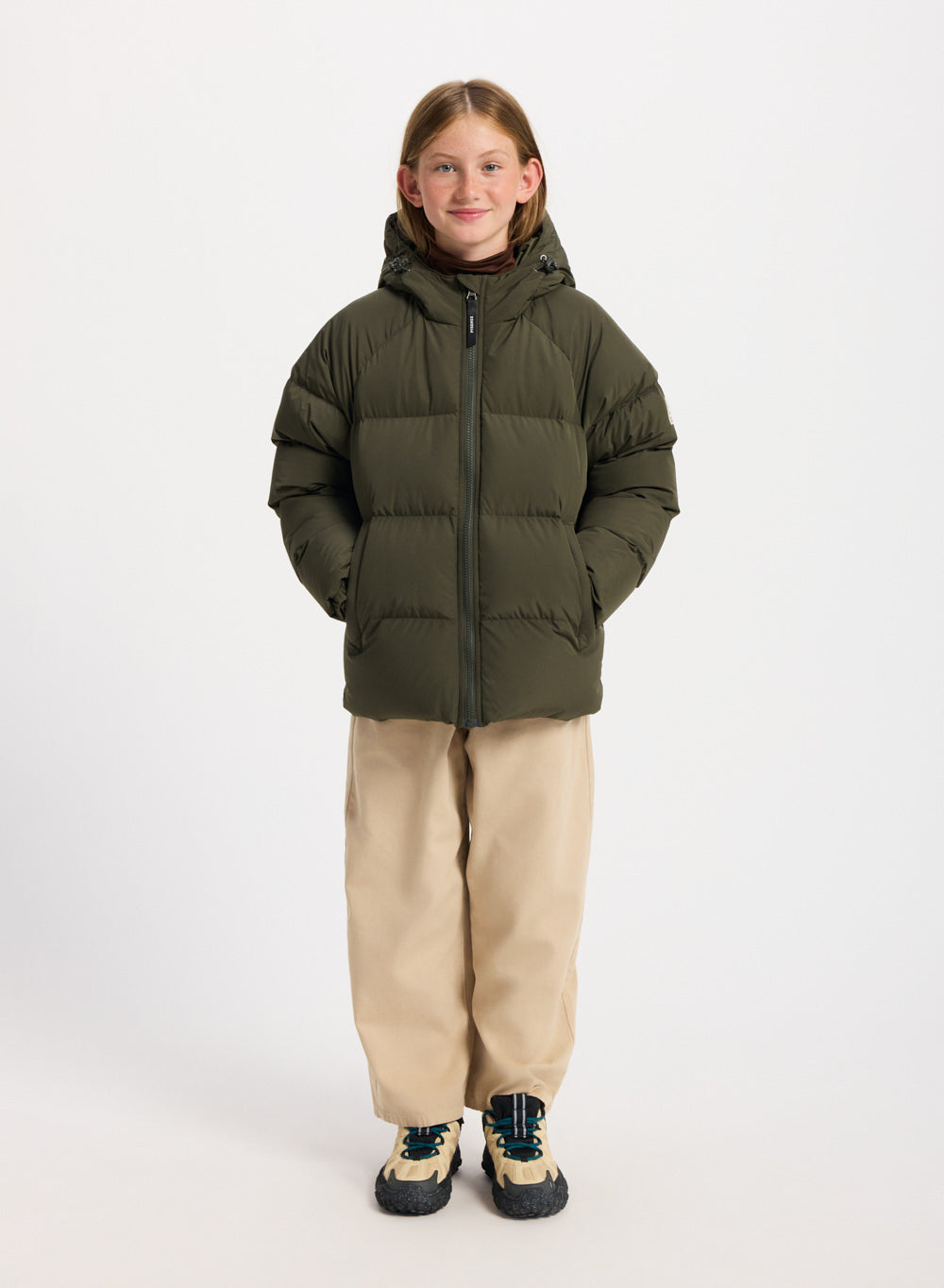 pyrenex-sten-smooth-doudoune-enfant-unisexe-capuche-khaki-mat image 3