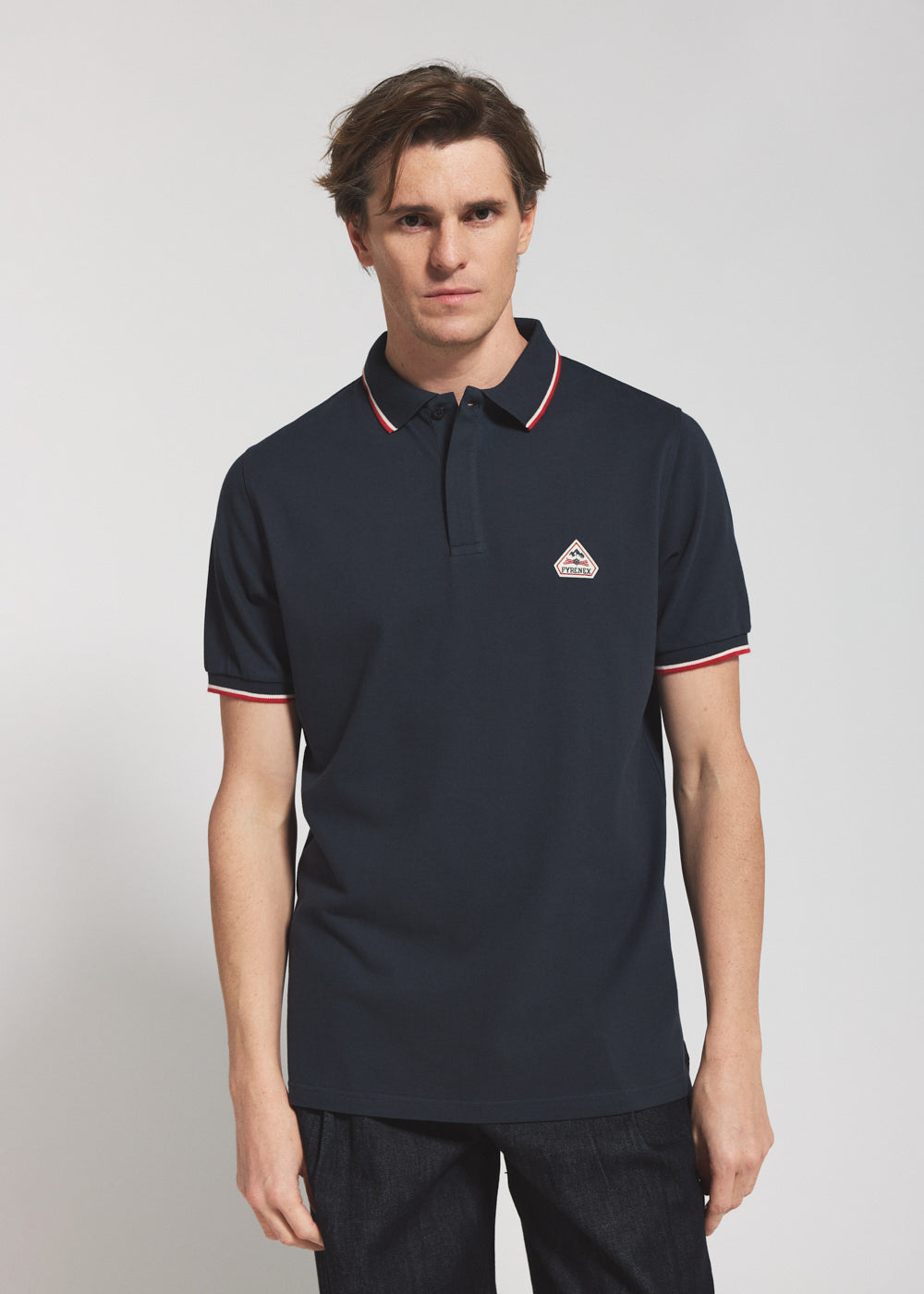 pyrenex-leyre-polo-homme-coton-bio-bleu-marine image 1