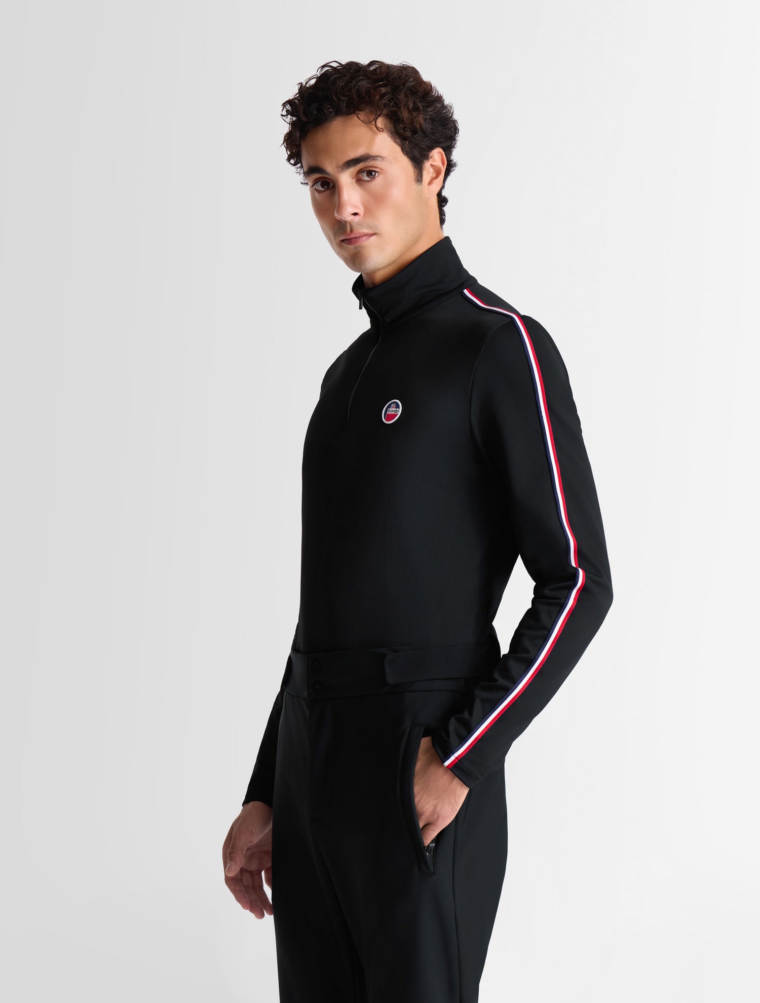 fusalp-sous-pull-mario-top-powerstretch-zipp-bandes-contrast-es image 2