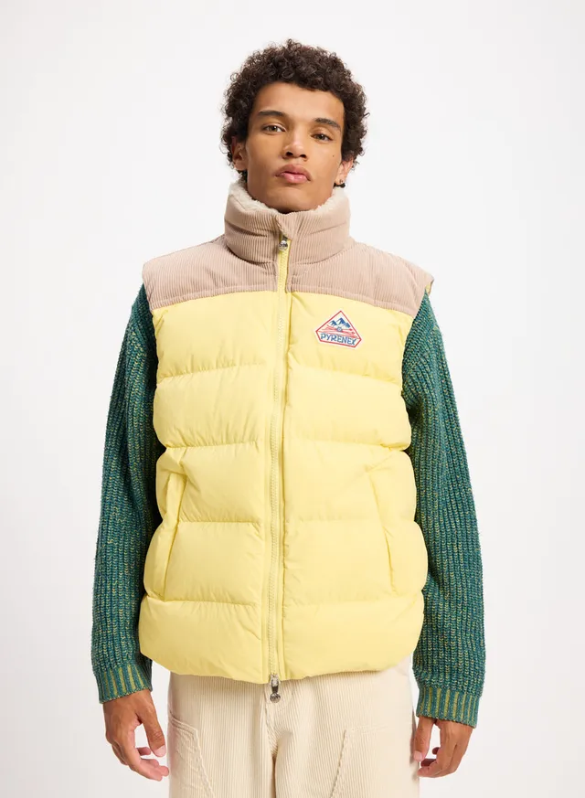 pyrenex-retro-john-doudoune-sans-manches-jaune-pastel image 1
