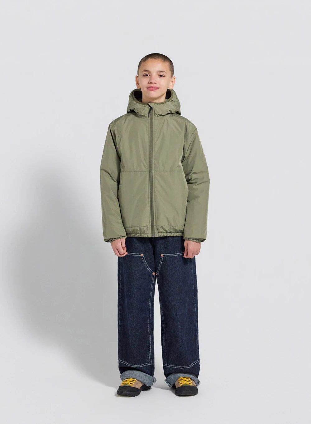 pyrenex-density-blouson-duvet-enfant-kaki-clair-imperm-able-capuche image 4