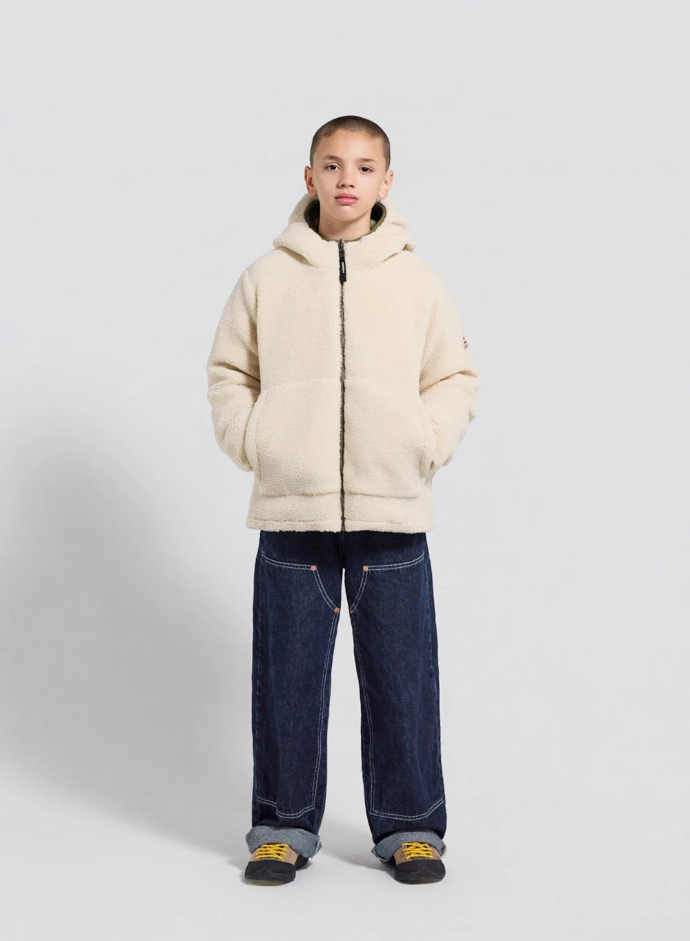 pyrenex-keylinn-doudoune-r-versible-enfant-kaki-clair-sherpa image 8