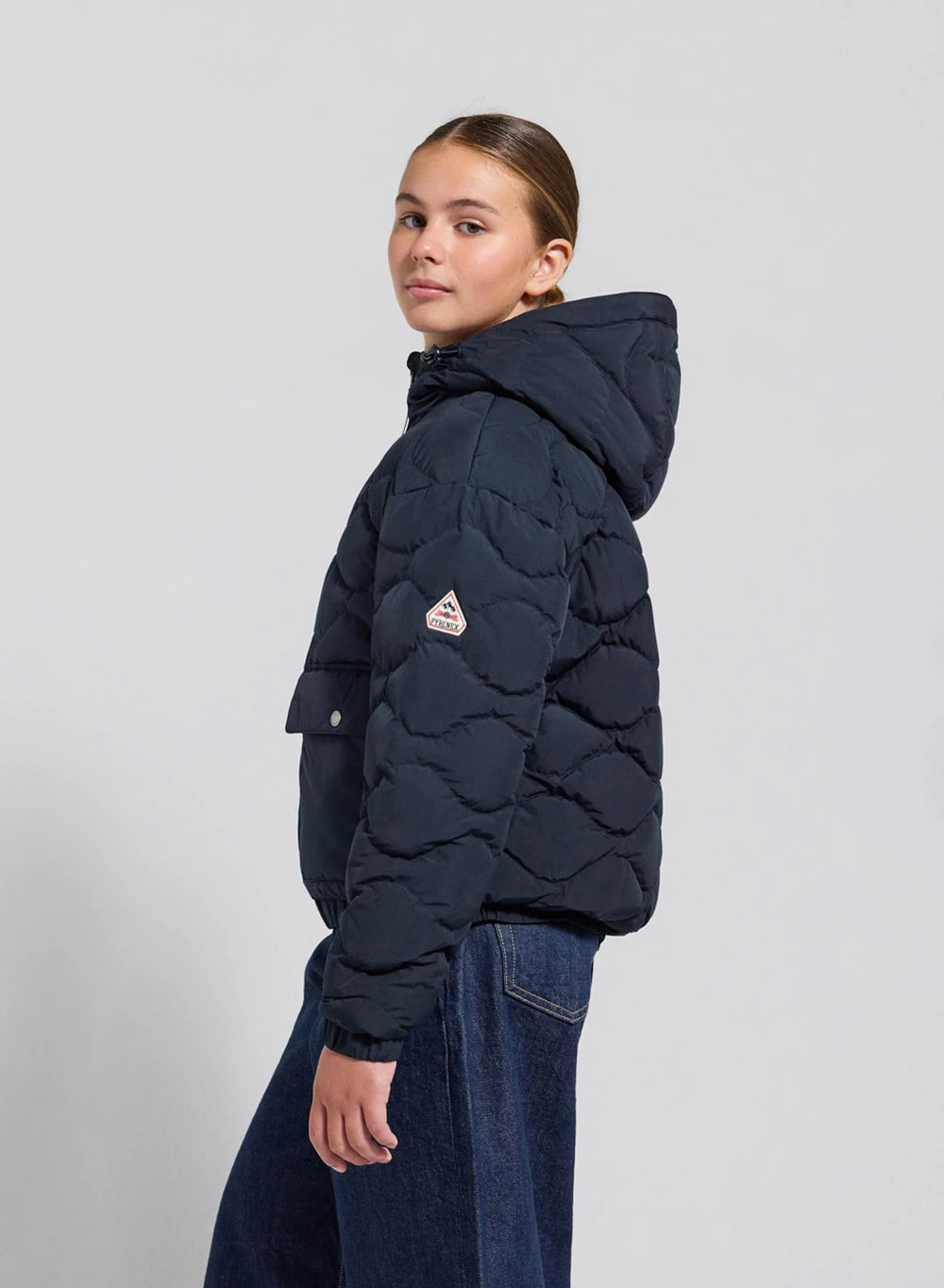 pyrenex-beille-doudoune-bomber-capuche-enfant-bleu-fonc image 6