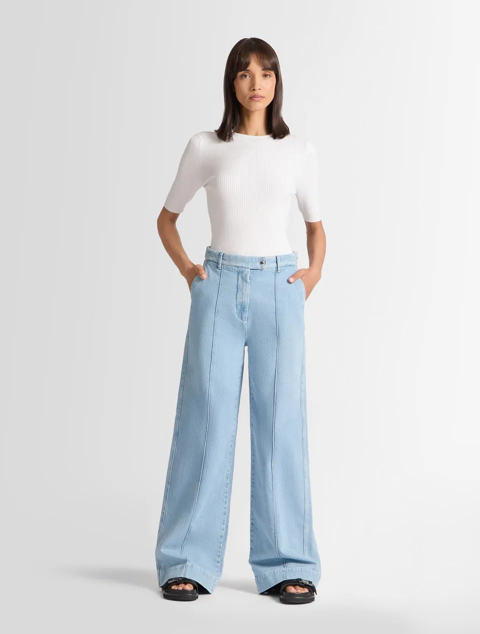 fusalp-noaleri-bleach-pantalon-denim-evas-femme-taille-haute image 1