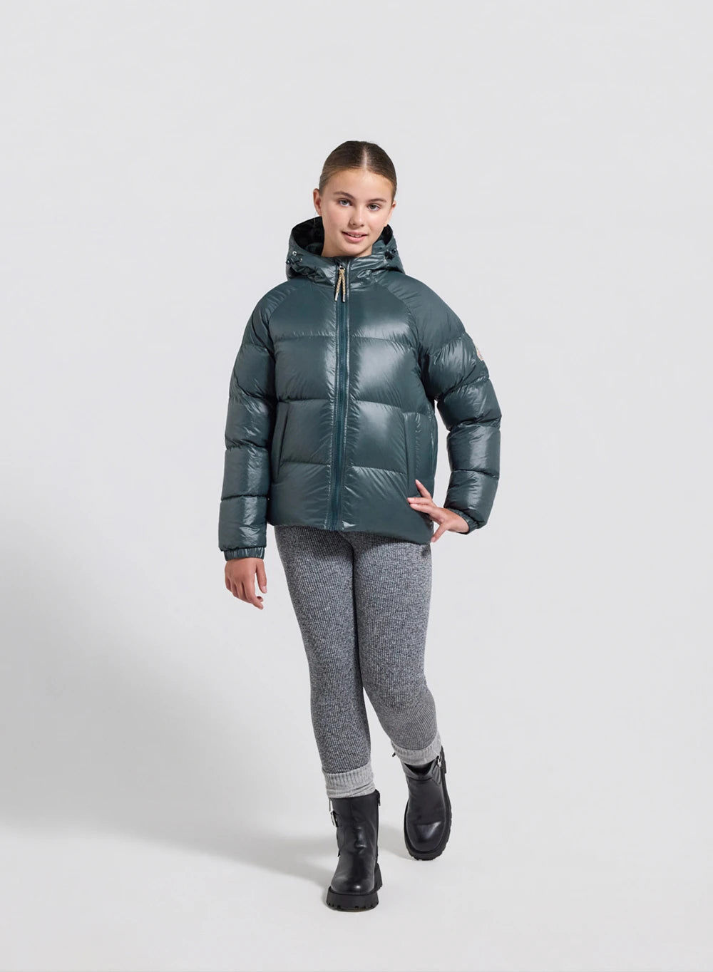 pyrenex-sten-doudoune-capuche-enfant-vert-fonc image 4