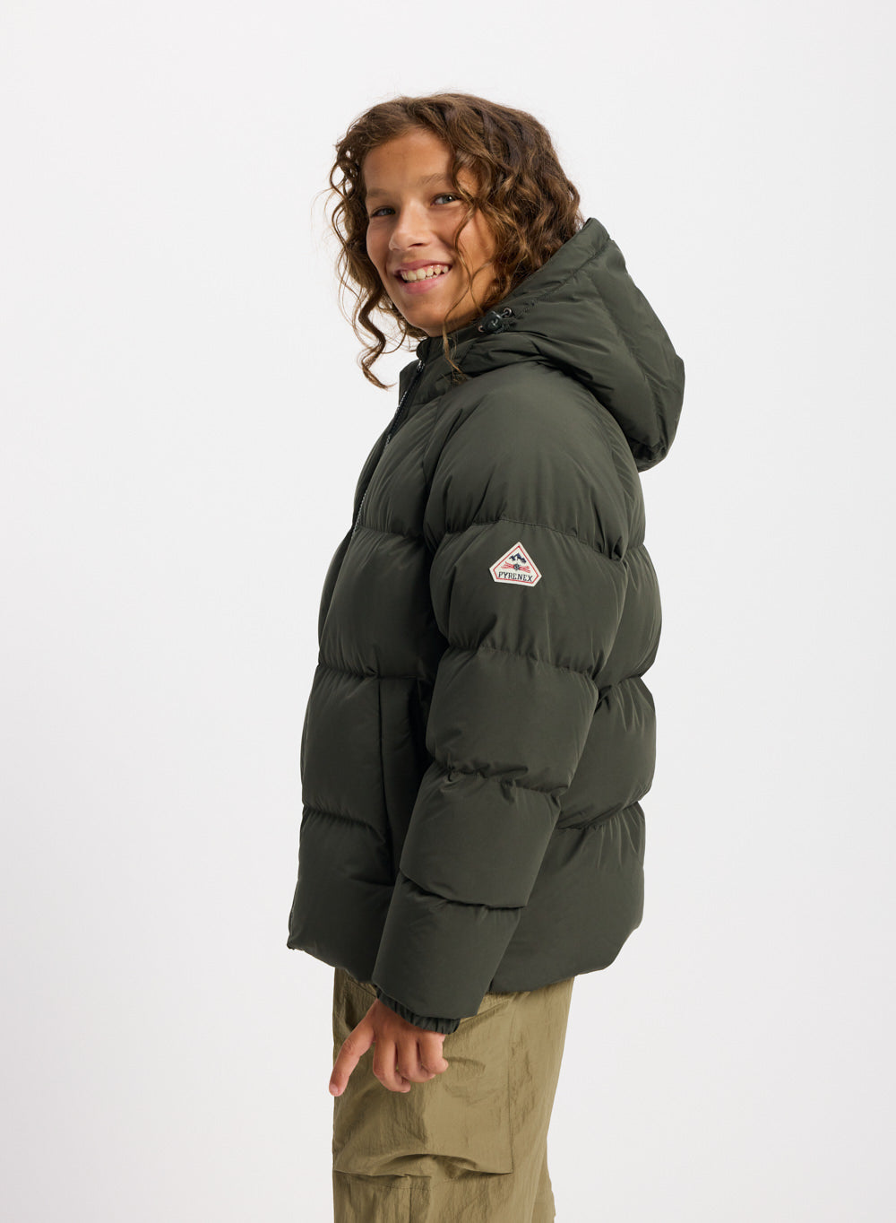 pyrenex-sten-smooth-doudoune-enfant-unisexe-capuche-khaki-mat image 6
