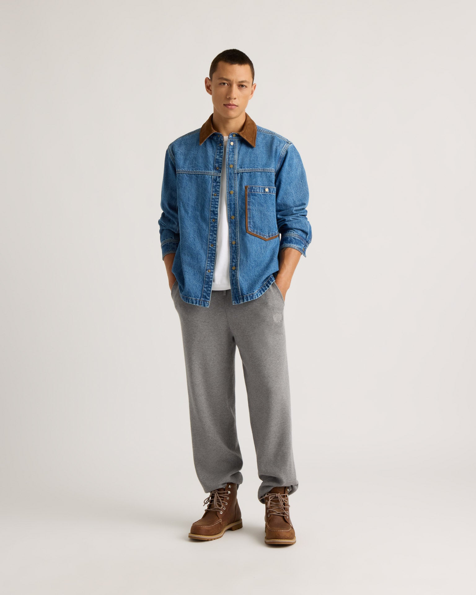 kanuk-brisebois-surchemise-en-jean-et-nubuck image 1