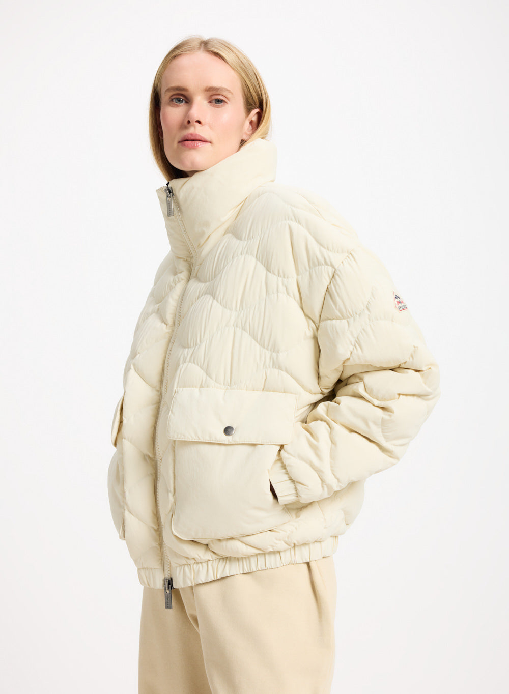 pyrenex-enola-doudoune-courte-bomber-femme-cr-me image 3