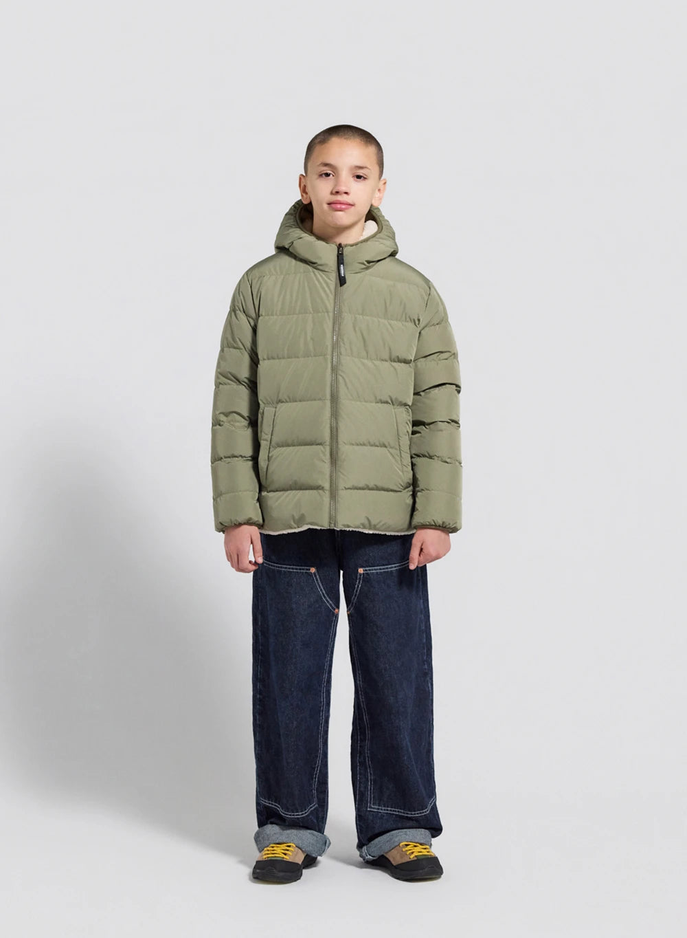 pyrenex-keylinn-doudoune-r-versible-enfant-kaki-clair-sherpa image 7