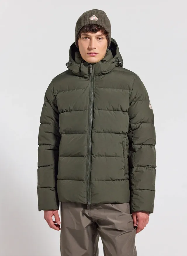 pyrenex-spoutnic-doudoune-homme-deep-khaki-capuche-amovible image 1