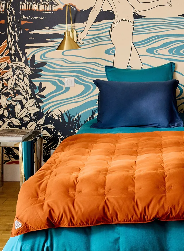 pyrenex-caresse-plaid-duvet-rouille-70-duvet image 1