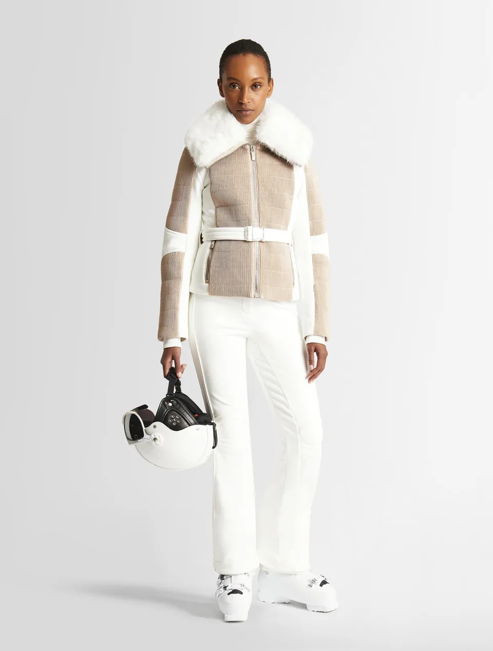 fusalp-gitu-veste-de-ski-femme-smock-baguette-col-fourrure image 1